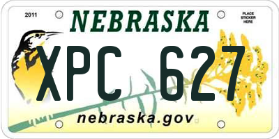 NE license plate XPC627
