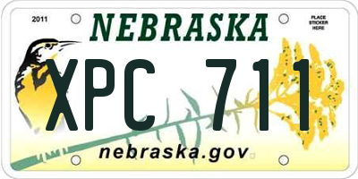 NE license plate XPC711