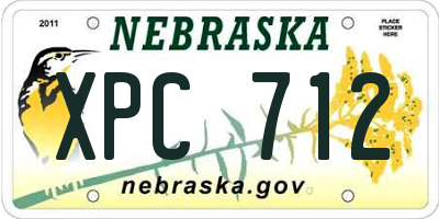 NE license plate XPC712