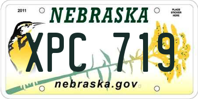 NE license plate XPC719