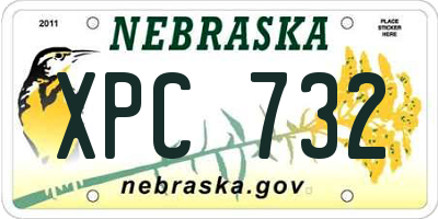 NE license plate XPC732