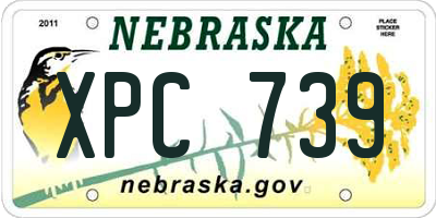 NE license plate XPC739