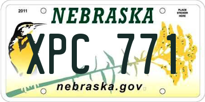 NE license plate XPC771
