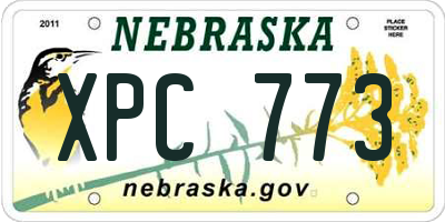 NE license plate XPC773