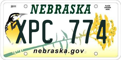 NE license plate XPC774