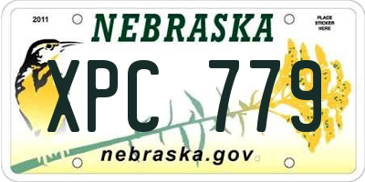 NE license plate XPC779