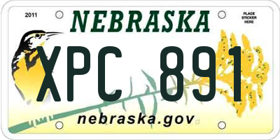 NE license plate XPC891