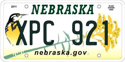 NE license plate XPC921