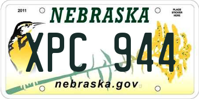 NE license plate XPC944