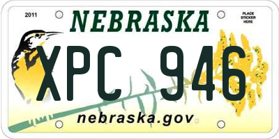 NE license plate XPC946