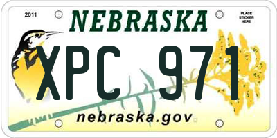 NE license plate XPC971