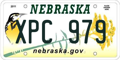 NE license plate XPC979