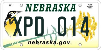 NE license plate XPD014