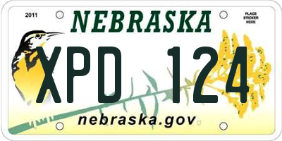 NE license plate XPD124