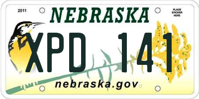 NE license plate XPD141