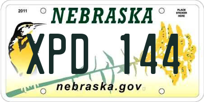 NE license plate XPD144