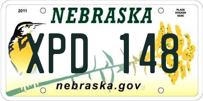 NE license plate XPD148