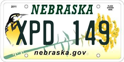 NE license plate XPD149