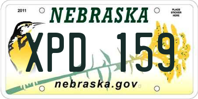 NE license plate XPD159