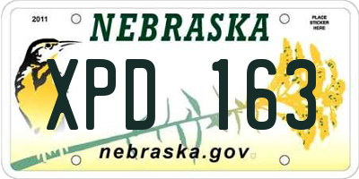 NE license plate XPD163