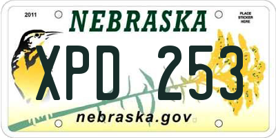 NE license plate XPD253