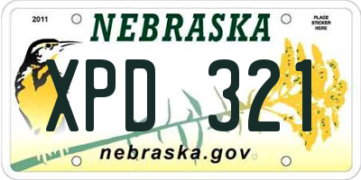 NE license plate XPD321