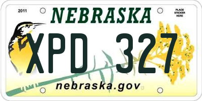 NE license plate XPD327