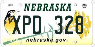 NE license plate XPD328