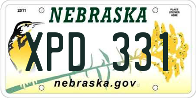 NE license plate XPD331