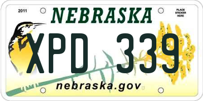NE license plate XPD339