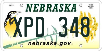 NE license plate XPD348