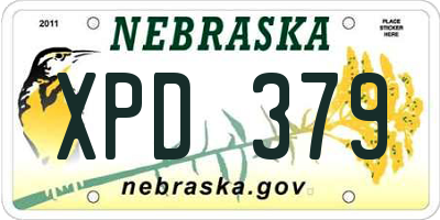 NE license plate XPD379
