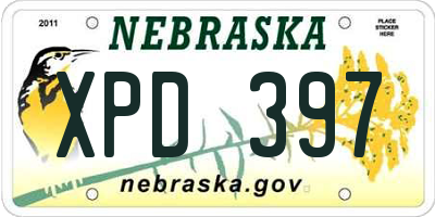 NE license plate XPD397