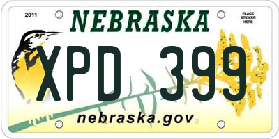 NE license plate XPD399