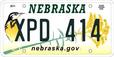 NE license plate XPD414