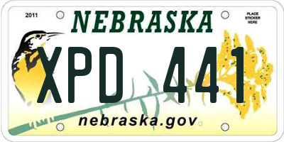 NE license plate XPD441