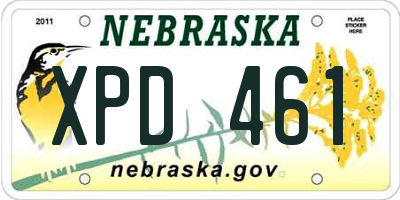 NE license plate XPD461