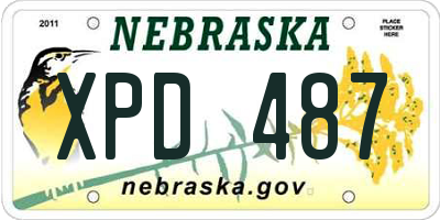 NE license plate XPD487