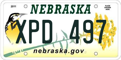 NE license plate XPD497