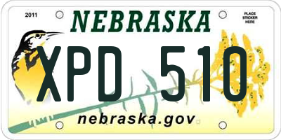 NE license plate XPD510