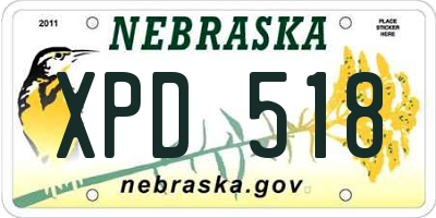 NE license plate XPD518