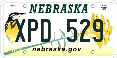 NE license plate XPD529