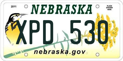 NE license plate XPD530