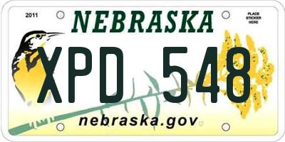NE license plate XPD548
