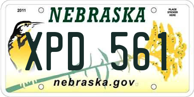 NE license plate XPD561