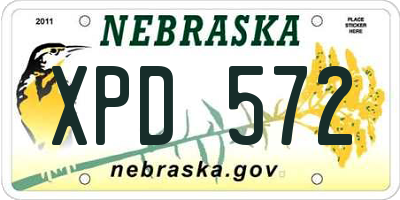 NE license plate XPD572