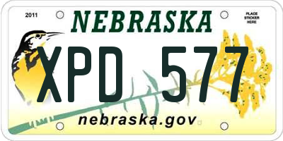 NE license plate XPD577