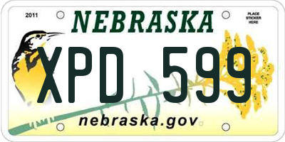 NE license plate XPD599
