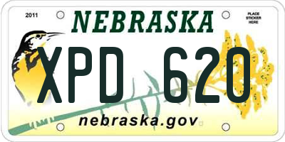 NE license plate XPD620