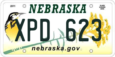 NE license plate XPD623